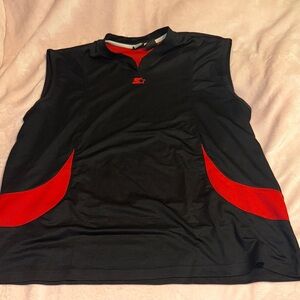 STARTER Black and Red Sleeveless Top